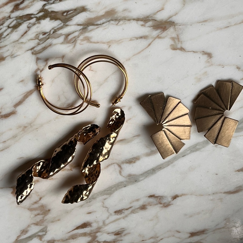 Vintage 80s / 90s Gold Earrings Edit #1